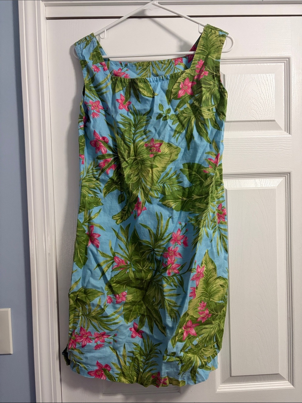 Jones New York Tropical Midi Dress - Light Blue, Green & Pink - Picture 2 of 2